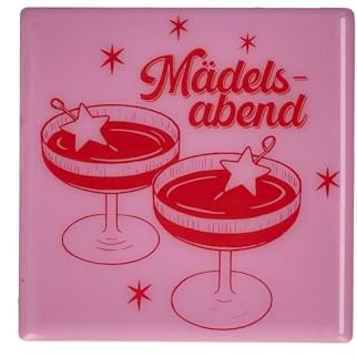 Giftcompany Love Tiles Untersetzer Mädelsabend rosa 11x11cm