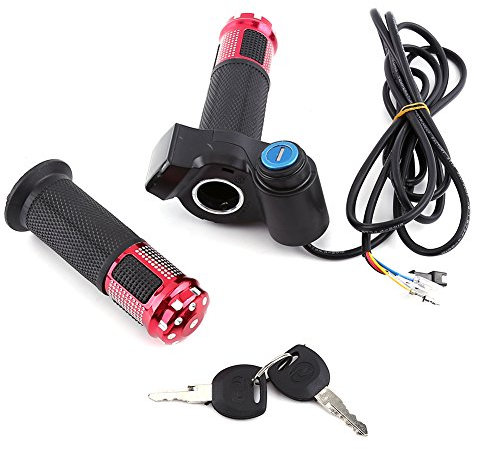 Poignee+Accelerateur+Draisienne+Electrique,Accelerateur Velo Electrique,E Scooter Gasgriff,Guidon De Poignée Des Gaz Régularisateur De L'Accélérateur De Torsion De 4 Couleurs Avec La Poignée D'Écran D