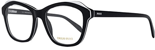 Emilio Pucci Unisex-Erwachsene EP5078 004 53 Brillengestelle, Schwarz (Nero)