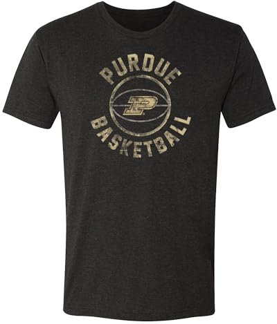 NCAA Basketball Distress, Team-Farbe, Triblend T-Shirt, College, University - Schwarz - XXX-Large