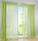 SIMPVALE 2 Stücks Voile Vorhänge zu Gürtelschlaufe transparent Vorhänge Fenster Balkon aus,Grün,140x260cm