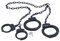 KS-11 echte Handschelle mit Fußfesseln aus Metal in Schwarz - Behördenqualität - SM Spielzeug zum fesseln - Security Zubehör TOP Preis