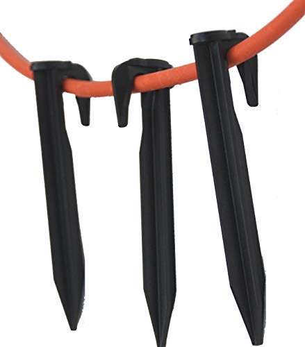 Genisys Haken Nägel bis 5,5 mm Kabel kompatibel mit Gardena Mähroboter Befestigungs Heringe Erdanker - verstärkter HQ ABS, Stück:200