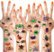HOWAF Halloween Tattoo Kinder, Spinnen Tattoo Halloween Deko Kinder Temporäre Tattoos, Bunt Spinnen Kindertattoos Aufkleber für Karneval Halloween Party Mitgebsel Kinder Party Zubehör Geschenke