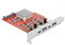 Delock PCI Express x4 Karte zu SuperSpeed USB 10 Gbps mit 2 x USB Typ-A und 2 x USB Type-C - Dual Channel
