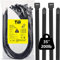 Große Kabelbinder Schwarz 900 mm x 8,8 mm lang schwarze Kabelbinder Cable Ties Heavy Duty Zugfestigkeit 91 kg, 30 Stk Zipties Kabelbinder, UV-beständig, langlebig, extra lang für Outdoor und Industrie