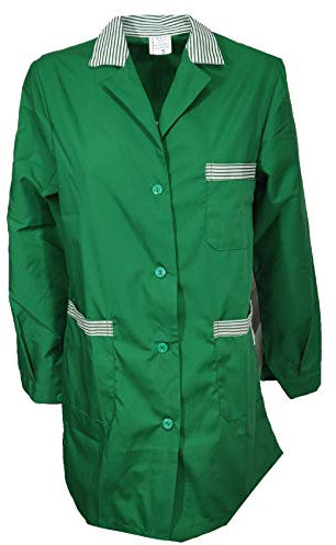 fratelliditalia.org Kittel Kasack Schürze Lehrer Schule Kindergarten Reinigung Damen Supermarkt Arbeit, grün, S