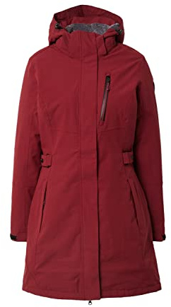 killtec Damen Funktionsparka/Parka mit abzippbarer Kapuze KOW 165 WMN PRK, weinrot, 36, 37726-000