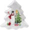Angoily Christmas Pattern Ceramic Plate Christmas Tree Shaped Plates Appetizer Tray Candy Serving Platters Snacks Food Storage Dish