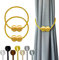 Hion Magnetische Vorhang Raffhalter Golden 2 Stück, Vorhang Raffhalter Schnallen Holdbacks Halter Haken Clip für Zuhause Schlafzimmer Büro Dekorativer Vorhang