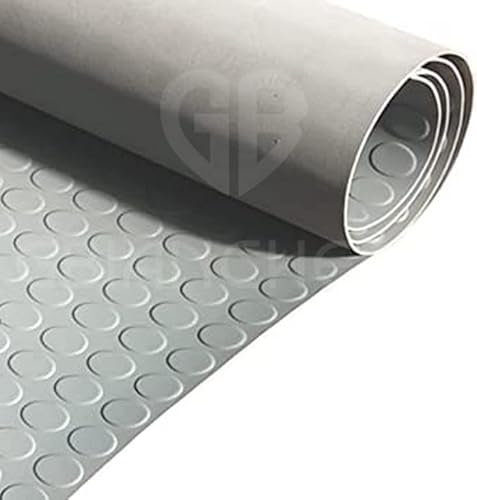 Pavimento Tappeto Bollato in PVC col. Grigio Antiscivolo Flessibile e Resistente (1x1)