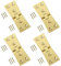 TERF® Heavy Duty Polished Brass Counter Flap Hinges 100mm X 32mm (4'' X 1 1/4'') Counterflap Hinge use for Pub Bar Shop Counter Flap Hatch Open Up Fittings including Fixing Screw - Pack of 4