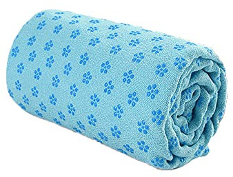 Morbuy Mikrofaser Hot Yoga Handtuch, Yoga Mat 183x63cm rutschfest Fitnesstuch Weich Atmungsaktiv Antirutsch Yogatuch Gilt für Fitness Ausbildung (183x63cm,klassisches Cyan)