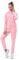 TEZO Survêtement 2 pièces décontracté à capuche et manches longues avec poches pour femme, Rose + blanc., Medium