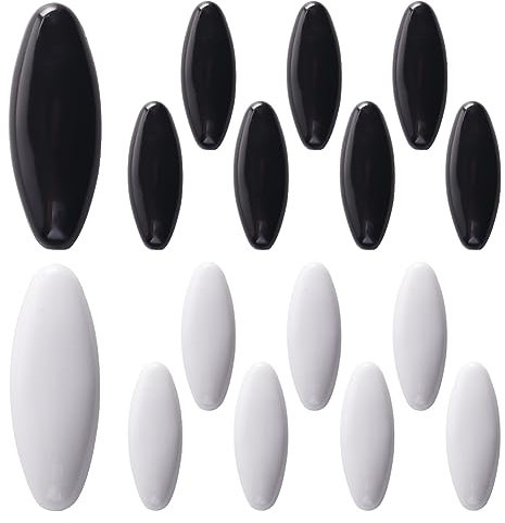 CRASPIRE 16 Stück Hijab-Nadeln, Schwarze Und Weiße Broschennadeln, Hijab, Ovale Kunststoffabdeckung, Sicherheitsnadeln, Schal, Hijab, Anstecknadel, Schnallen Für Damen, Haarschmuck, Accessoires,Frauen