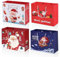 BBLIKE 4 Stück Geschenktüten Weihnachten, Weihnachtstüten mit Henkel mit Weihnachtsmannmuster, Weihnachten Papiertüten für Weihnachts geschenk, Weihnachtssüßigkeiten, Weihnachtsfeier (Horizontal)