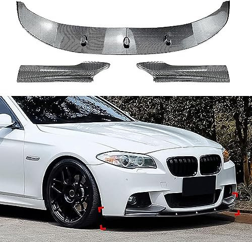 JCVT Auto Frontspoiler Stoßstange Lippe für BMW 5 Series F10 F11 M Sport 2011-2017, Diffusor Körper Kinnschutz Styling Antikollisions Zubehör,A/Carbon Fiber