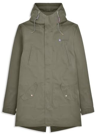 Lambretta - Parka de Resistente al Agua para Hombre (L) (Verde Caqui)