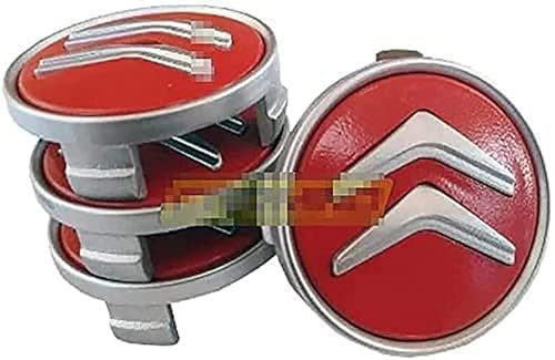 FURLOU 4 Pièces Voiture Cache Moyeux pour Citroen C3 C4 C5 C1 Xsara Saxo DS3 DS4 DS6 60MM,Capuchons Centre Roue Moyeu Enjoliveur Prévention Liquides Jantes Enjoliveurs Accessoires,D