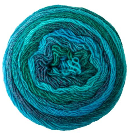 Frida's Wollhaus Pro Lana 150 g Diamant Stricken Häkeln Farbverlaufswolle Multicolorgarn Wolle 15 Farben (80 | Blau-türkis-grün)