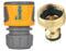 Hozelock Quick Connect Soft Grip Hose End Connector with 3/4 Brass Tap Adaptor Fitting for Outdoor Garden Tap