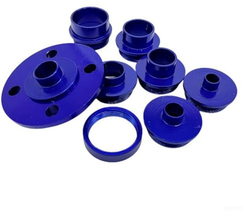 10pcs Aluminum Alloy Router Guides for BUSH for BUSHing Set, High for PRECISION Router Template Guide with Lock Nut Adapter Router Guide for Milling Trimming