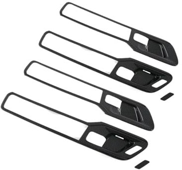 ESSUE Innenaufkleber ABS Carbon Korn Inneren Türgriff Panel Rahmen Abckung Borte Für Dodge Für Ram 1500 Für TRX 2022 2023 Auto Styling Pickup Zubehör Panel-Aufkleber