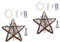 IMIKEYA 2st Christbaumschmuck Weihnachtsstern in Der Baumkrone Weinstern-baumspitze Pentagramm-baumspitze Weihnachtsbaumspitze Aus Rattan Für Weihnachten Retro-dekor Jahrgang Hölzern Led