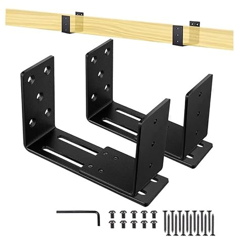 Door Barricade Brackets, Adjustable U Angle Bracket, U Security Door Lock Bracket,U Winkel Halterung,Tür Barricade Klammern für verstärkte Türschlösser, Außen und Innenschwing Türen
