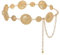 JasGood Damen Concho Taillenkettengürtel Mode Kettengürtel Taillenkette Taillengürtel Verstellbarer Metall Gürtel Gold Damen Western Cowgirl Gürtel für Kleider,Gold,150cm