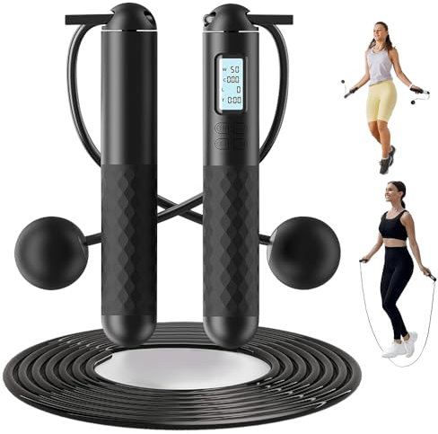 Dhqkqg Corde a Sauter Sport, Corde à Sauter avec Compteur, Corde a Sauter Sans Fil Sport, vec Compteur de Calories, Corde à Sauter Intelligente pour Fitness, Perte de Graisse, Gym