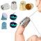 JEYORZY 8 Stück Fingerhut, Einstellbares Fingerspitzen-Protektor Set, Fingerhut Fingerkissen Griffe Dicker Wiederverwendbarer Fingerschutz, Fingerhüte Für Handnähen