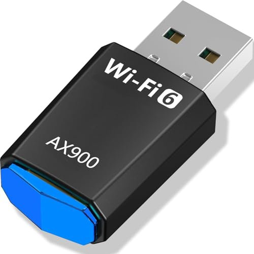 Adaptador WiFi 6 AX900Mbps Stick, USB 3.0 Dual Band 5GHz/2.4GHz Adaptador WiFi USB para Win11/10/7 Memoria para PC de sobremesa Laptop Internet Red WLAN PC