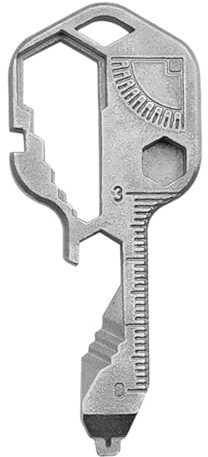 24 in 1 Multi Tool,Portable Stainless Steel Key Shaped Pocket Tool,Key Fob with Bottle Opener,Spanner Key Outdoor Survival Key Universal Tool,Mini Multi Tool Key