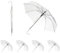 Lot de 6 Parapluies Transparents Mariage 95 cm – Parapluies Cloche avec 8 Baleines, Poignée Blanche, PVC Résistant, pour Photo, Fête et Quotidien