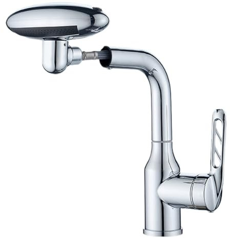 Grifo de baño | Grifo de baño con control único | Boquilla giratoria 360° a prueba de fugas con 4 modos para lavandería, autocaravana, WC y ducha