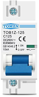Interruttore Magnetotermico Differenziale Interruttore automatico MCB 1P 80A 100A 125A DC 250V for sistema fotovoltaico curva C(100A)