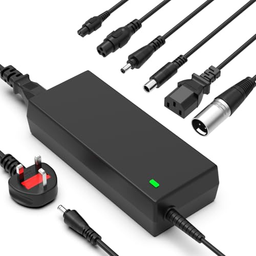 42V 2A Electric Scooter Charger with 6 Connectors | UK Plug Replacement Charger for 36V Li-ion Battery,Fast Charger for Xiaomi Scooter,Hoverboard,Electric Bike,Mobility Scooter