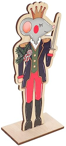 MAGICLULU Décoration de Noël Figurine Roi des Souris Huile de Noël Casse Noisette Traditionnel pour Table Décor pour Intérieur