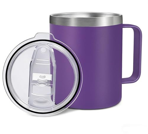 Byitin Mug Café Isotherme 360ml Inox avec Couvercle Anti-Fuite | Tasse thermo pratique pour café, bureau, maison, voyages et activités outdoor