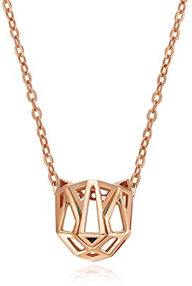 18K Roségold Damen Halskette in Tigerkopfform ClassPendant