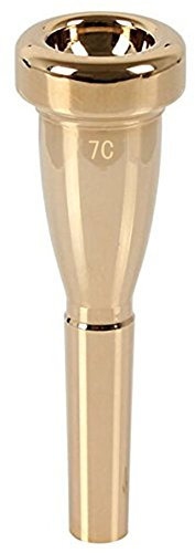 TraderPlus Mundstück für Trompete aus Kupferlegierung, für Bach 7C goldfarben