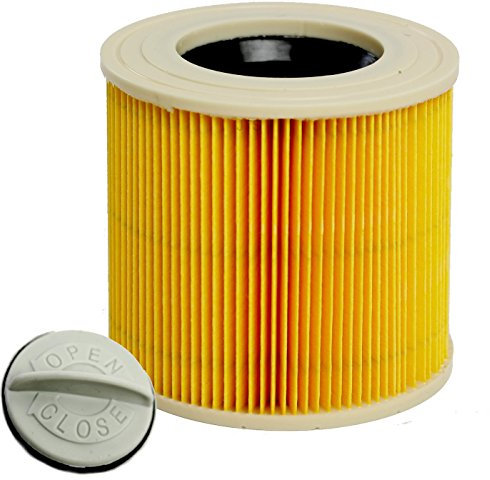 DeClean Patronenfilter Lamellenfilter kompatibel mit Kärcher A 2000-4000 K 2000-4000 WD2 + 3 1 Filter mit Verschluss A 2004-1.629-100.0