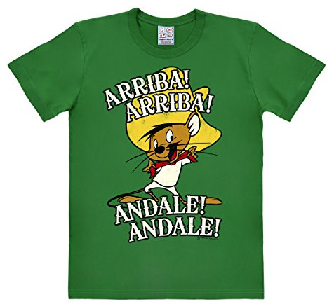 Logoshirt® Looney Tunes Arriba Andale T-Shirt Damen & Herren | Offiziell lizenziertes Looney Tunes Merch, Speedy Gonzales-Motiv, 100% Baumwolle, Cartoon T-Shirt mit hochwertigem Frontprint