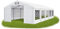 Das Company Partyzelt 5x10m feuersicher wasserdicht weiß 620g/m² PVC Plane ganzjährig Gartenzelt Winter FR