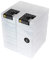 WestonBoxes Plastic Storage Boxes with Lids for Pens, Pencils and Stationery - 1.4 Litre Volume (Clear, Pack of 10)