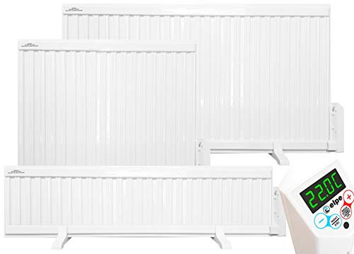 Elpe Paneelheizkörper 400W 0,4kW Elektroheizung Ölradiator Flächenheizkörper Wandheizung Inkl.Standfüßen energiesparend Premium LCD 90 cm x 30 cm