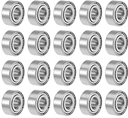 sourcing map 20 Stück Kugellager Rillenkugellager MR104ZZ 4mm Innendurchm 10mm Außendurchm 4mm Bohrung Doppelt Geschirmt Chromstahl Z2 für Skateboard 3D Drucker Roller Inline Skates