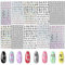 Kalolary 10 Sheets Letter Nail Art Stickers, 5 Colors, Old English Words, Alphabet Nail Decals, Women, Girls, Kids, Manicure, DIY or Nail Salon
