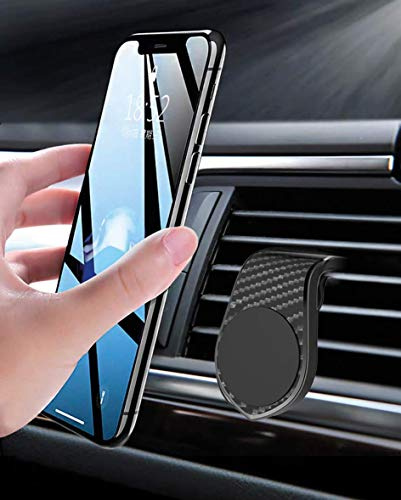 2GO Universal Smartphone-Halterung Carbon Optik CarClip Magnet KFZ Halterung zur Montage im Lüftungsschlitz